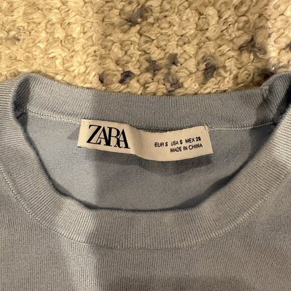 Zara Basic Knit Sweater Blue - Picture 6 of 6